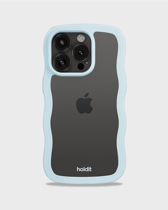 Holdit Wavy Case geschikt voor Apple iPhone 15 Pro Max - Mineral Blue