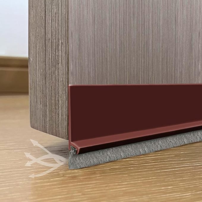Deurborstelstrip - Tochtstopper - Energie Besparen - Zelfklevend - 100 cm - Bruin