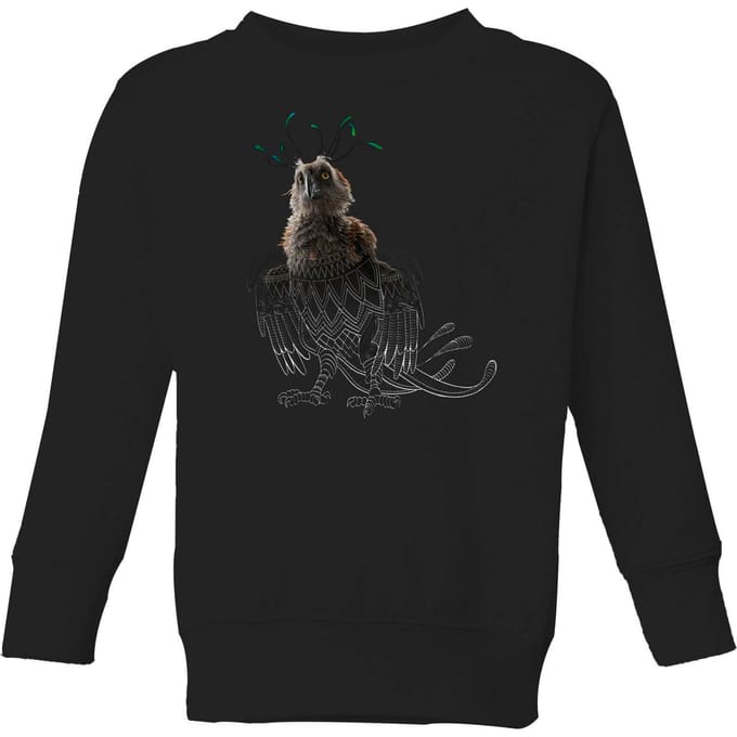 Fantastic Beasts Tribal Augurey kindertrui - Zwart - 122/128 (7-8 jaar)