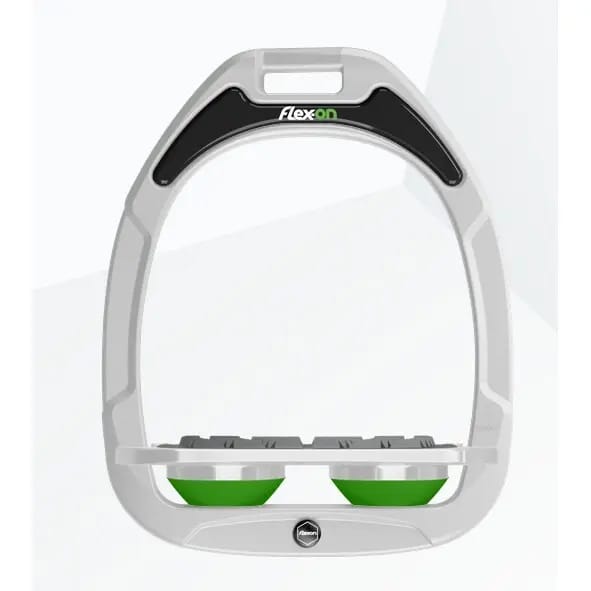 Platte Grip Stirrup Wit/Grijs/Groen Flex-On Green Composite