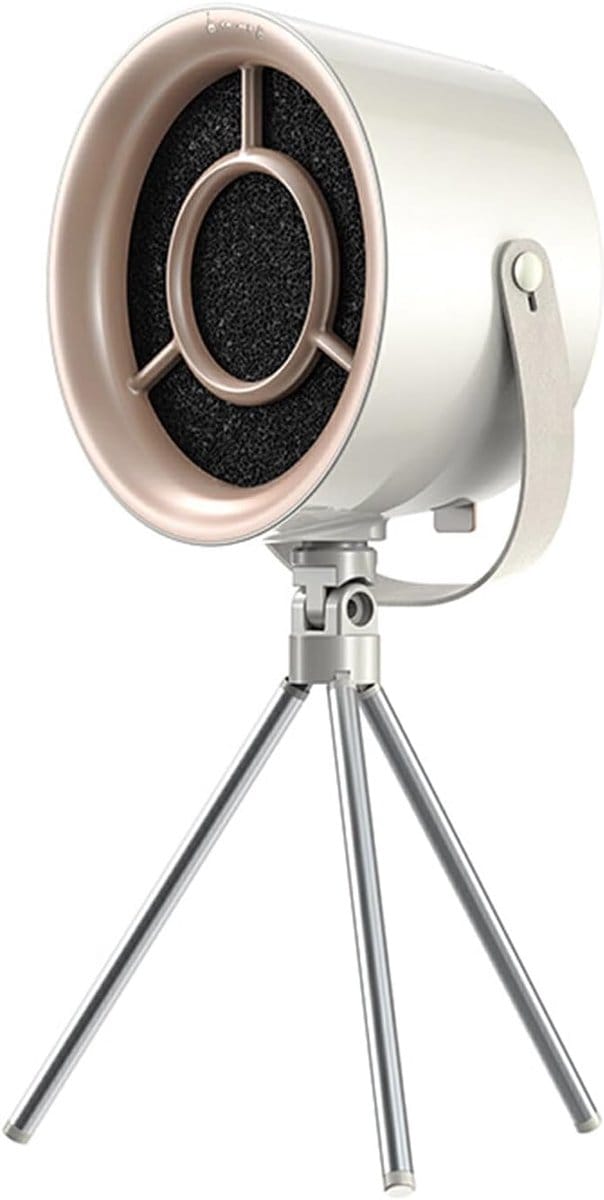 Draagbare afzuigkap, Compacte mini afzuigkap, Verstelbare hoek, 3 snelheden, Wasbaar filter, Beige