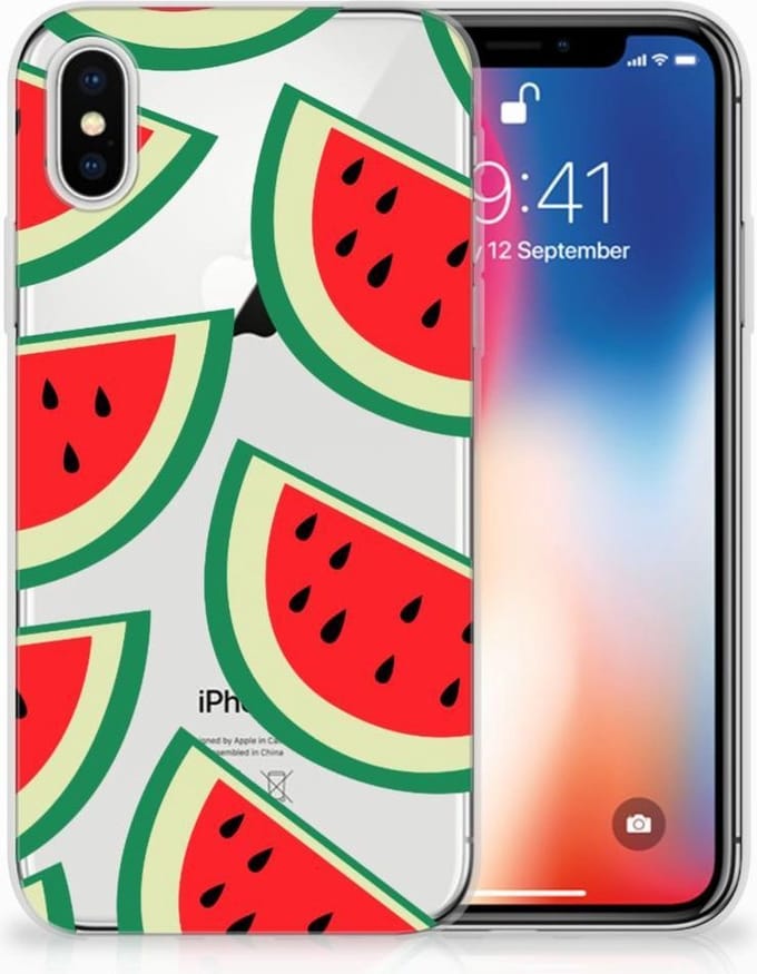 Back Cover voor Apple iPhone X | Xs Siliconen Case Watermelons