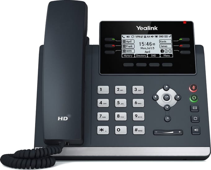 Yealink SIP-T42U - VoIP-telefoon met beller-ID - 5-weg gespreksmogelijkheid