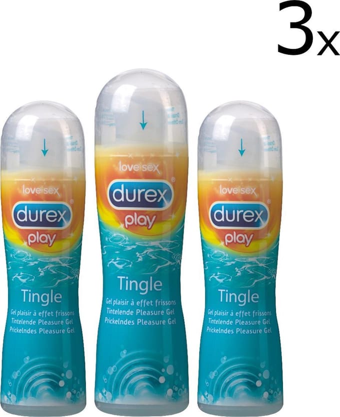 Durex Play Pleasure Gel Tingle Glijmiddel - 3 x 50 ml