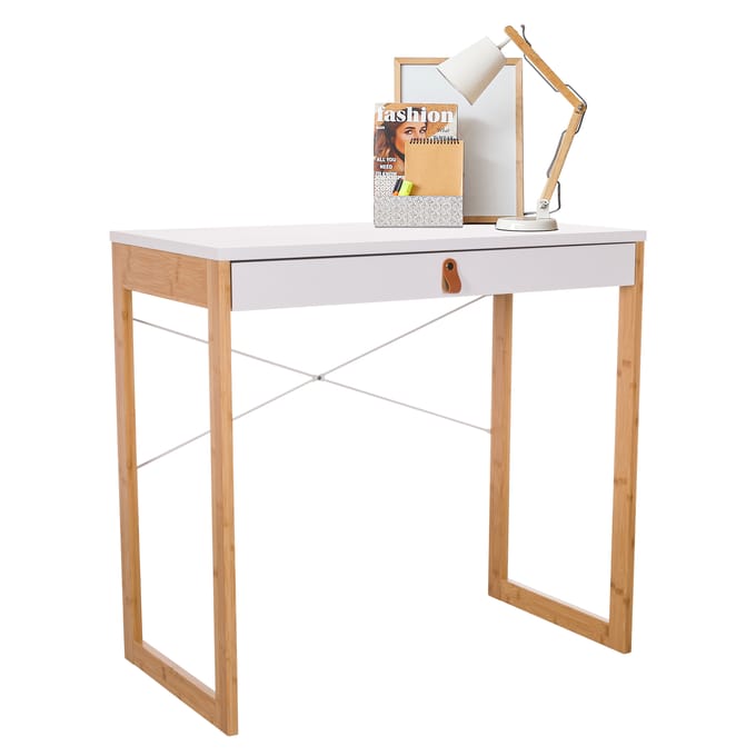 Werktafel / bureau TAROLO II 80x42x75 cm 1 lade wit hjh LIVING