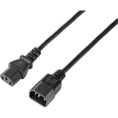 Sygonix SY-5243894 Apparaat (koud) Verlengkabel Zwart 5.00 m