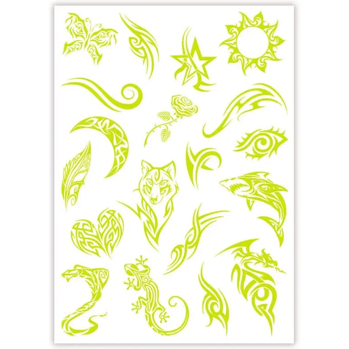 Clementoni - Crazy Chic - Glow in The Dark Tattoo - Vanaf 6 jaar