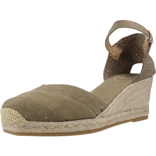 Espadrilles met sleehak voor dames van katoen canvas | CLARA
