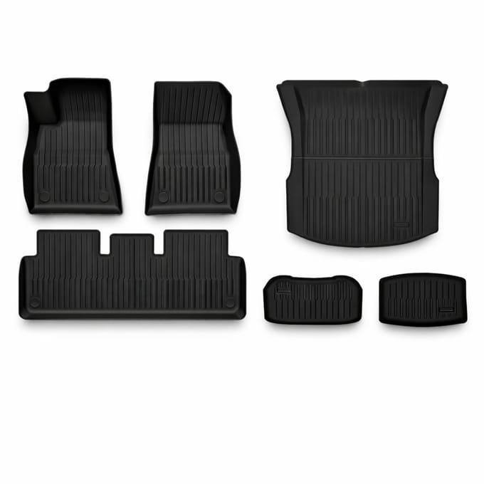Automatten Tesla Model 3 Highland Rubber Ecoline – Interieur + Trunk + Frunk + Subtrunk - Interieur Accessoires
