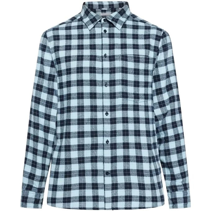 Geruit overhemd met lange mouwen KnowledgeCotton Apparel Loose GOTS/Vegan