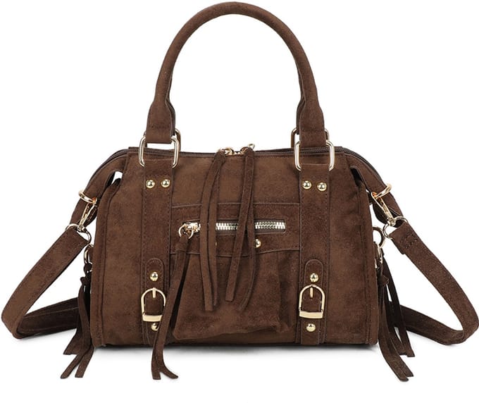 Gallantry® Dames Handtas – Schoudertas Dames – Crossbody Tas – Compacte Dames Tas met Rits – Trendy Handtas - Coffee