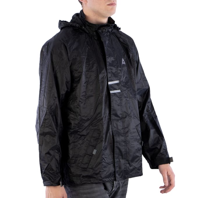 Ralka Waterdicht Regenjack met Reflectie - Volwassenen - Zwart - Maat S