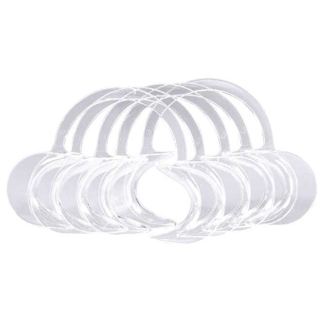 10 stuks Wegwerp Mondopener Wangen Openhouder Tandheelkundige Clear Retractor Transparant Medium white
