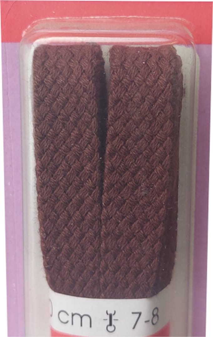 Ronilux Veter - Middel Bruin - Plat - Lengte 90 cm - Breedte 9 mm - Schoenveter