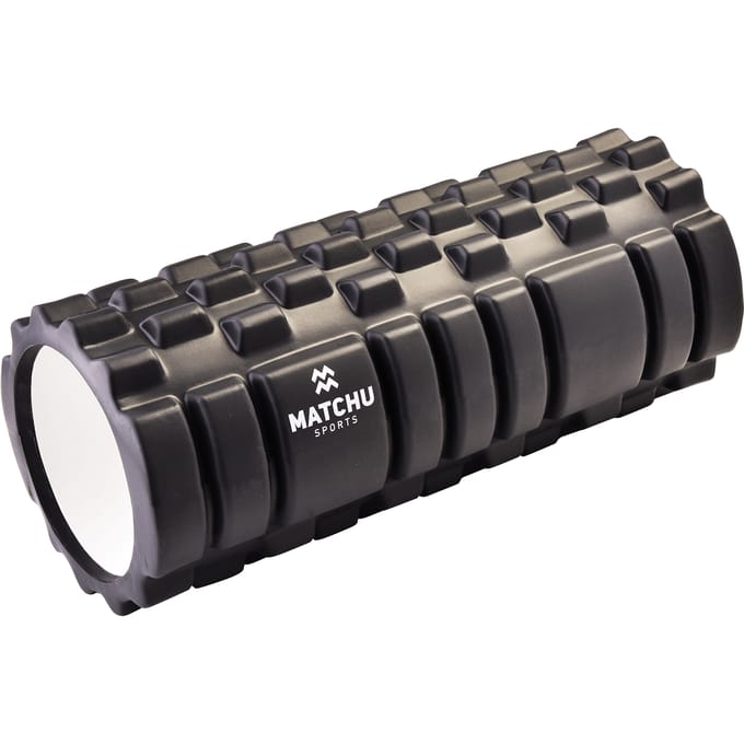 Matchu Sports - Foam roller - Foamroller - Massage roller - 33 cm - Hard - Zwart