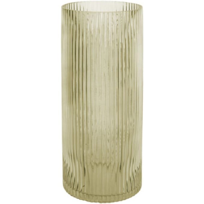 Present Time Vaas Allure Straight - Large - Glas Mosgroen - Ø12x30cm - Modern