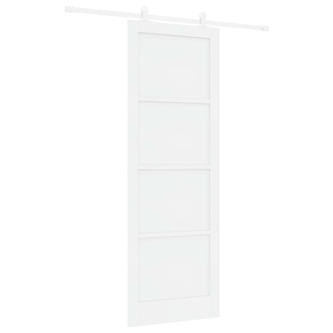 vidaXL - Schuifdeur - Wit - 83 - x - 232 - cm - Massief - grenenhout