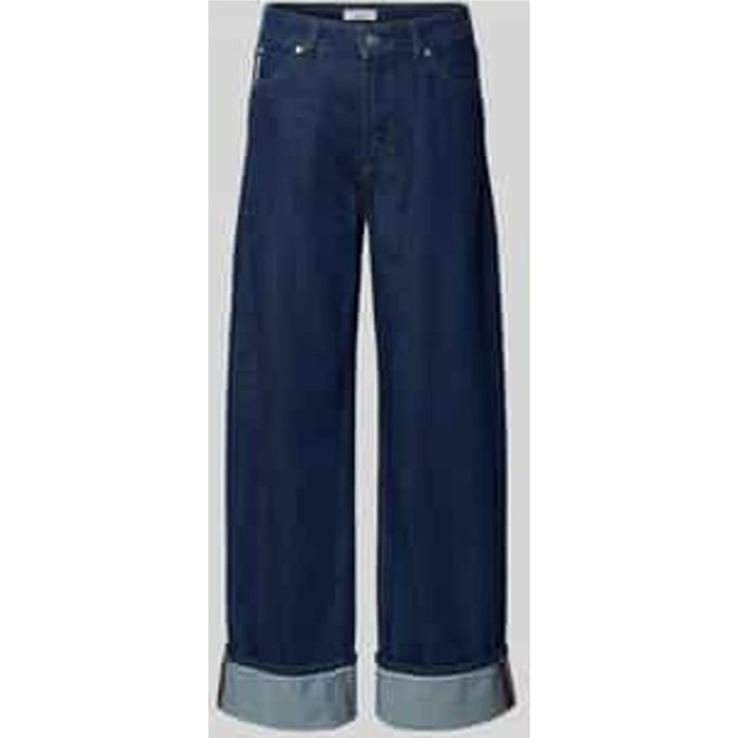Wide leg jeans van zuiver katoen