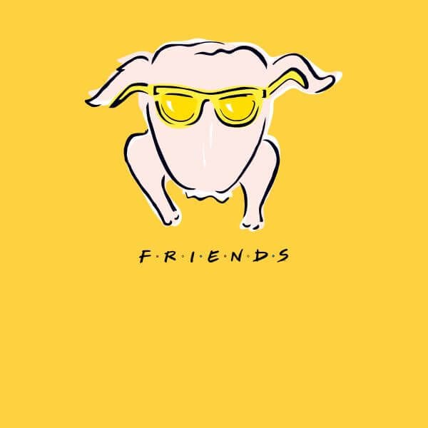 Friends Turkey dames t-shirt - Geel - S
