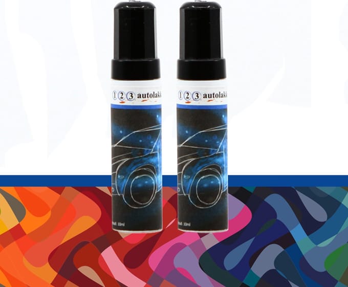 Lakstift Autolak RENAULT Kleurcode B66 - GRIS ECLIPSE-MET. - 12ml + Lakstift BLANKE LAK - 12ml