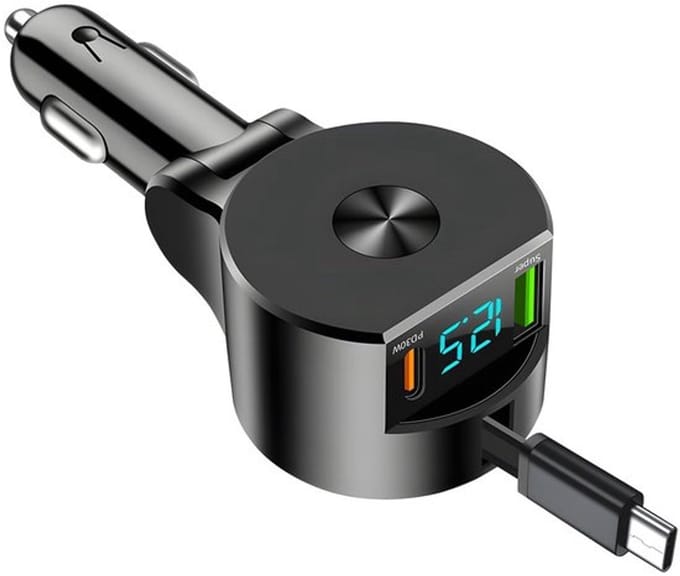 Allecto - Usb C Autolader - Snelladen - Multifunctionele Slimme