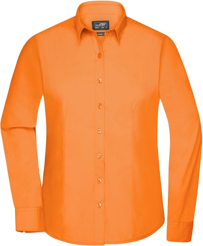 Daiber Blouse Dames Met Lange Mouwen (Oranje) Maat S