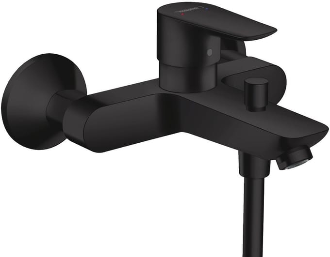 hansgrohe Talis E - Badmengkraan - Opbouw - Ééngreeps bediening - Mat Zwart