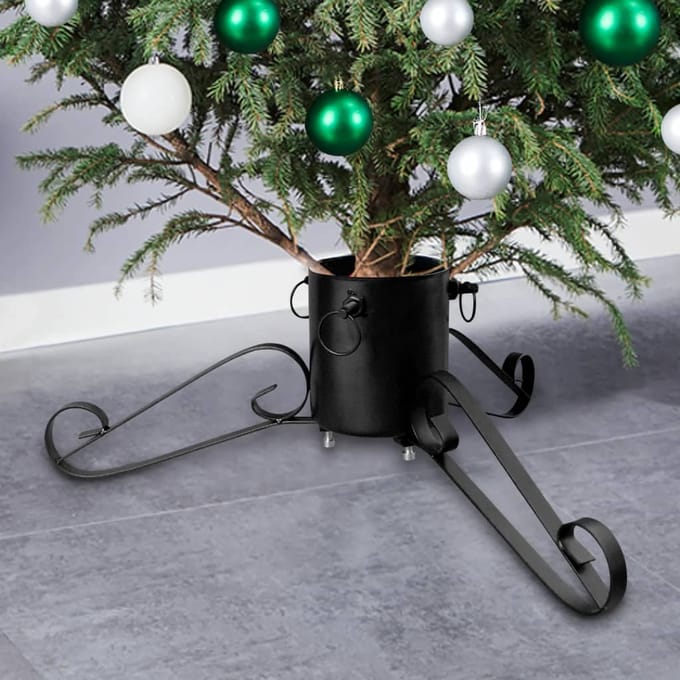 vidaXL - Kerstboomstandaard - 58x58x21 - cm - zwart