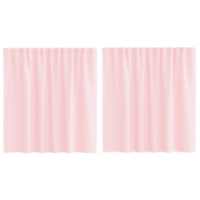 vidaXL - Gordijnen - voile - met - lussen - 2 - st - 140x140 - cm - lichtroze