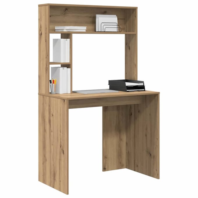 vidaXL - Bureau - Artisan - Eiken - 91 - x - 50 - x - 149 - cm - Bewerkt - hout