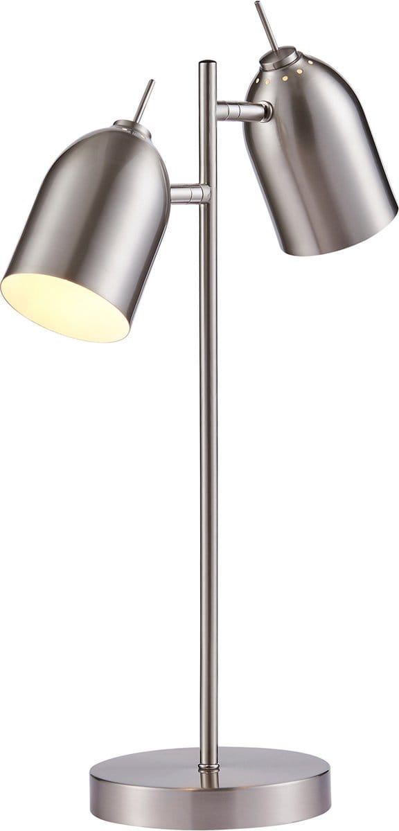 Teamson Home Mason Tafellamp - Chroom Afwerking - Hedendaags Ontwerp - 46,2 cm hoog