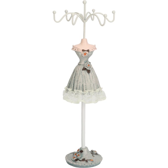 Boucles d'oreilles Collier Robe de Princesse Support d'Exposition Mannequin en Fer Présentoir à Bijoux de Princesse Vert Pin 1 gray
