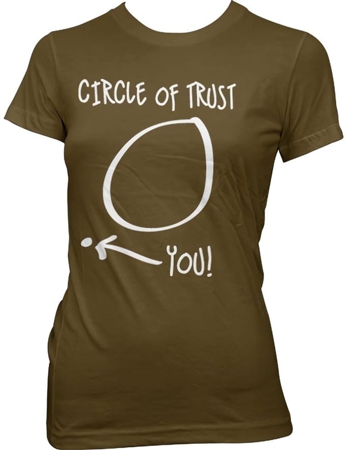 Hybris Circle Of Trust Girly Tee dames-T-shirt bruin