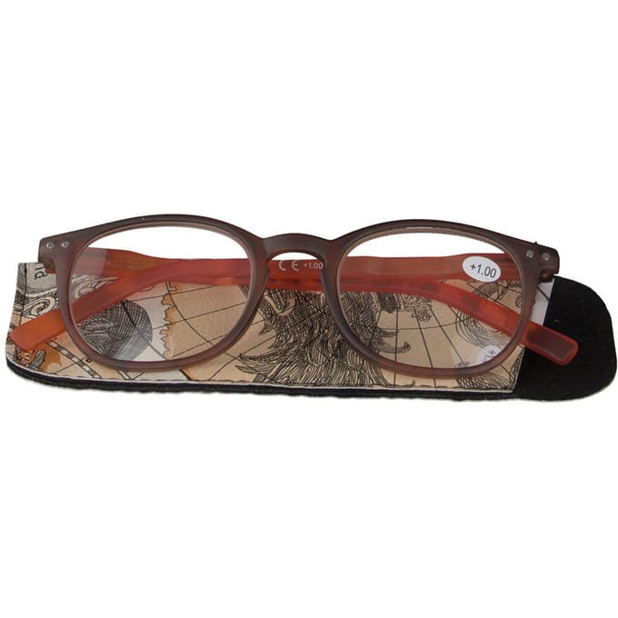 Pharma Glasses Leesbril Comp Bruin/Oranje +1.00 1