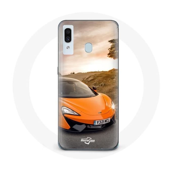 Case voor Samsung Galaxy A20 Formule 1 McLaren F1 Oranje