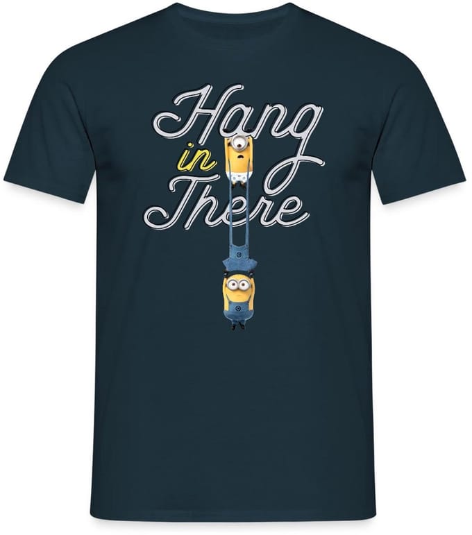 Minions Carl And Phil Hang In There T-Shirt Heren