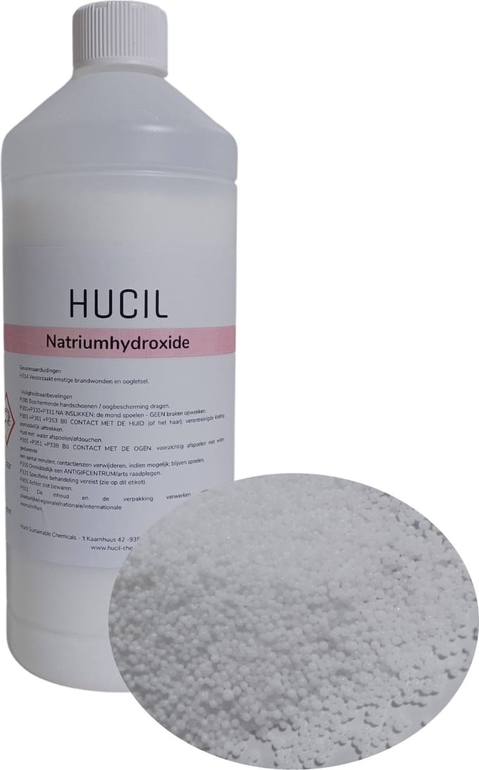 Natriumhydroxide - caustic soda - sodium hydroxide voor zeep - naoh - gootsteenontstopper - 1 kg