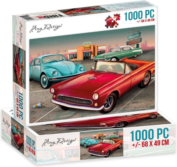Jigsaw puzzel 1000 pc - Amy Design - Vintage cars