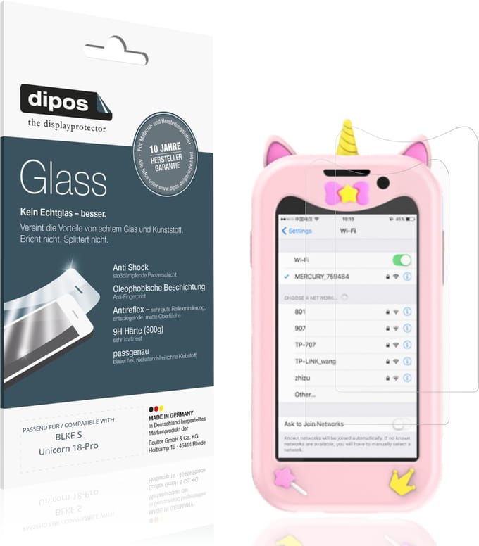 dipos – 2x Matte Pantserfolie geschikt voor BLKE S Unicorn 18-Pro | 9H Screenprotector