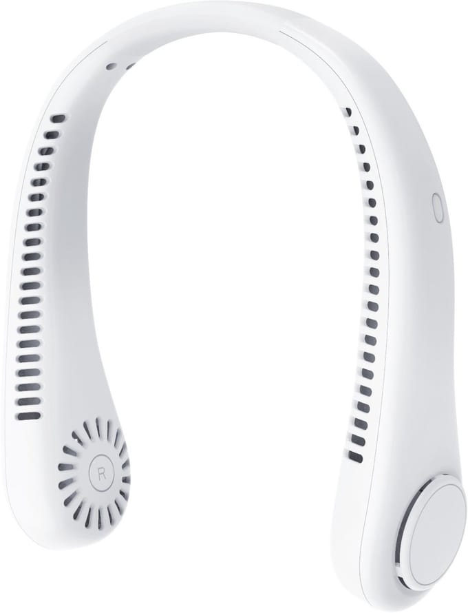 Hals Ventilator, Mini Handventilator, USB Bladloze Ventilator, 3 Snelheden, Oplaadbaar 15h Werking, Draagbaar Voor Kantoor, Thuis, Reizen & Buiten
