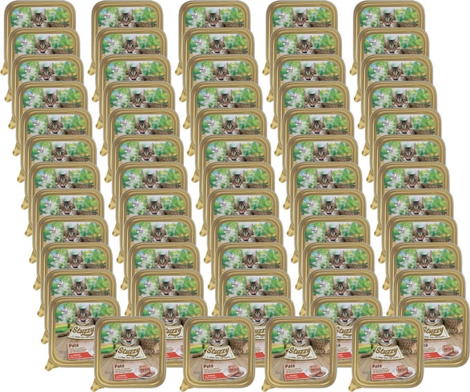 Mister Stuzzy Cat Paté 100 g - Kattenvoer - 64 x Rund