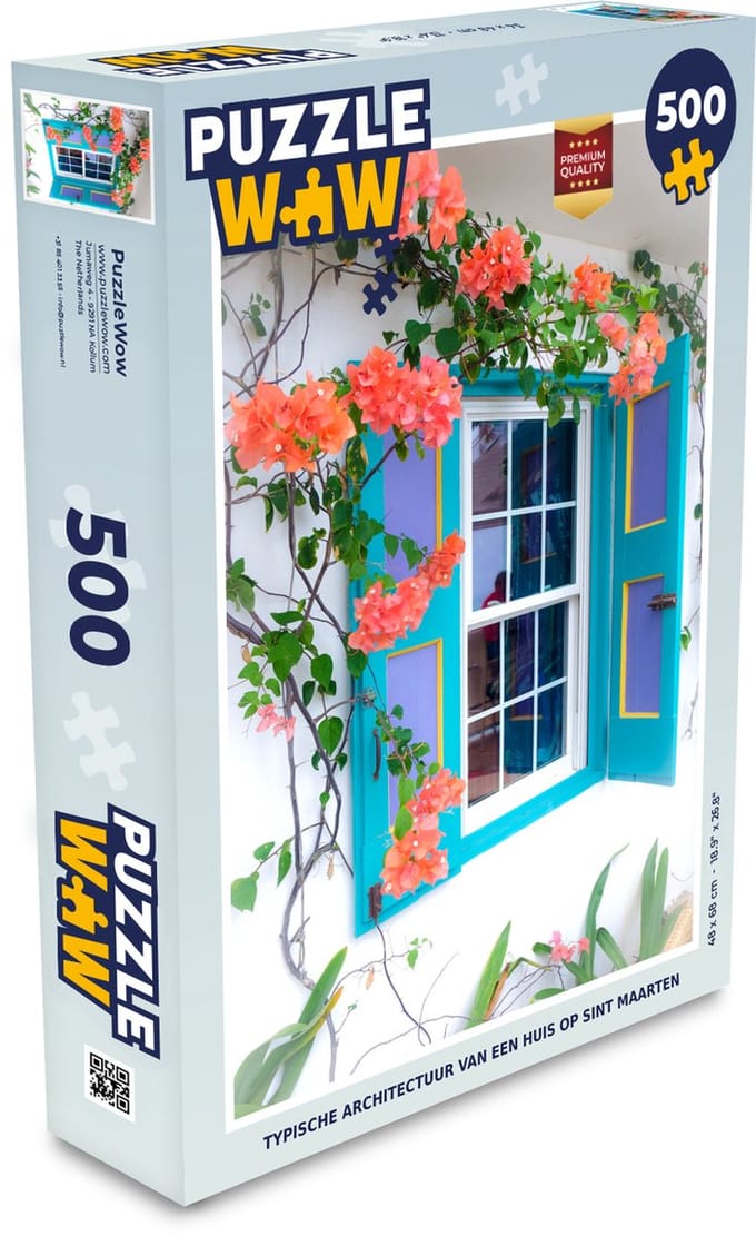 Puzzel Typische architectuur van een huis op Sint Maarten - Legpuzzel - Puzzel 500 stukjes