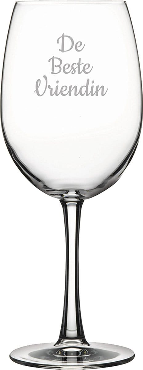 Gegraveerde Rode wijnglas 46cl De Beste Vriendin