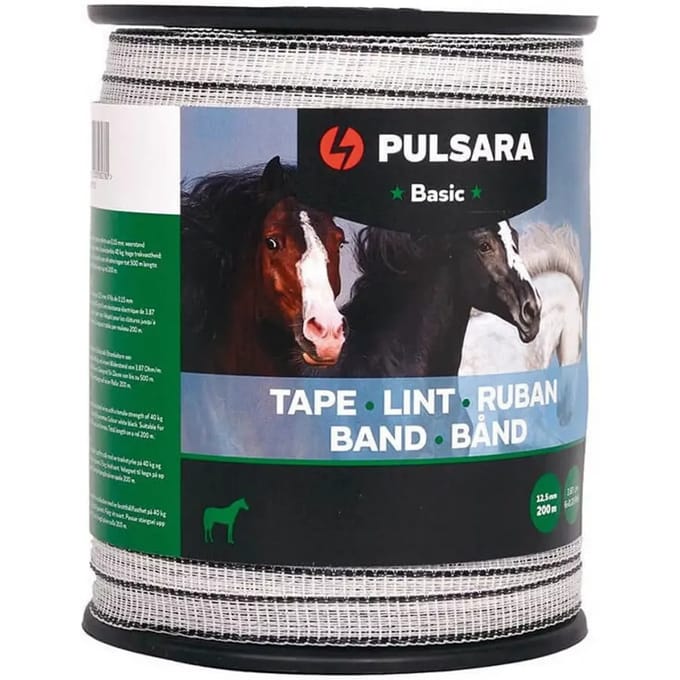 Pulsara Schriklint Basic 200 m 12,5 mm UV Bestendig Schriklint Met 4 RVS Geleiders