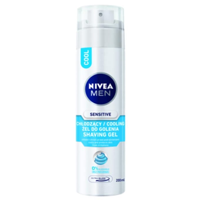Nivea Sensitive Cool - Scheergel voor Mannen - 200 ml - Verzachtend en Verkoelend - Zonder Alcohol