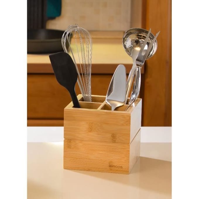 Keukengereihouder - ARCOS - Bamboe standaard - Bruin - 150 x 160 x 160 mm - Modern design