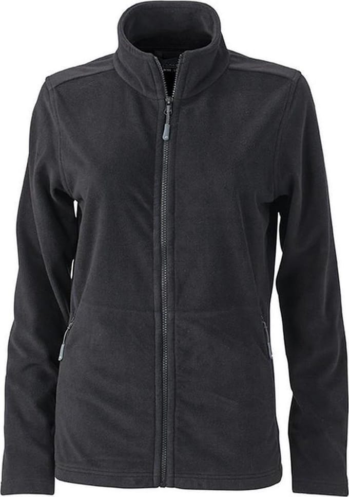 James and Nicholson Dames/dames Basic Fleece Jacket (Zwart)