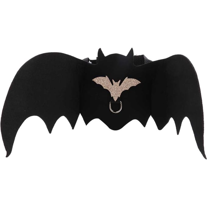 Huisdier Kat Hond Kostuum Vleermuis Vleugels Loop Harnas Vest Borstband Harnas met Lijn (S) S black