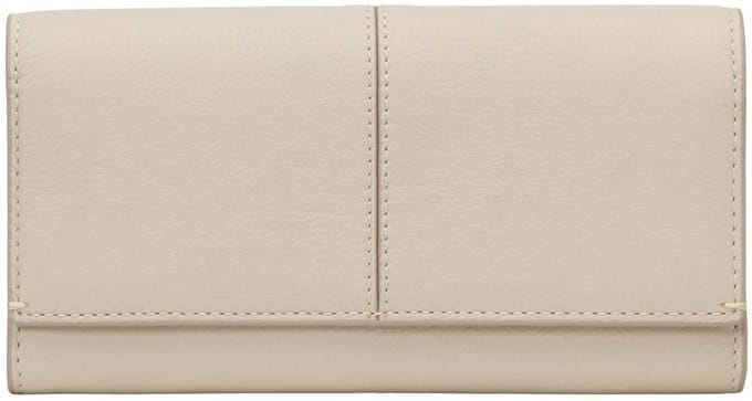 Marc O'Polo portemonnee Jessie Leather Combi Wallet Grey Silk crème