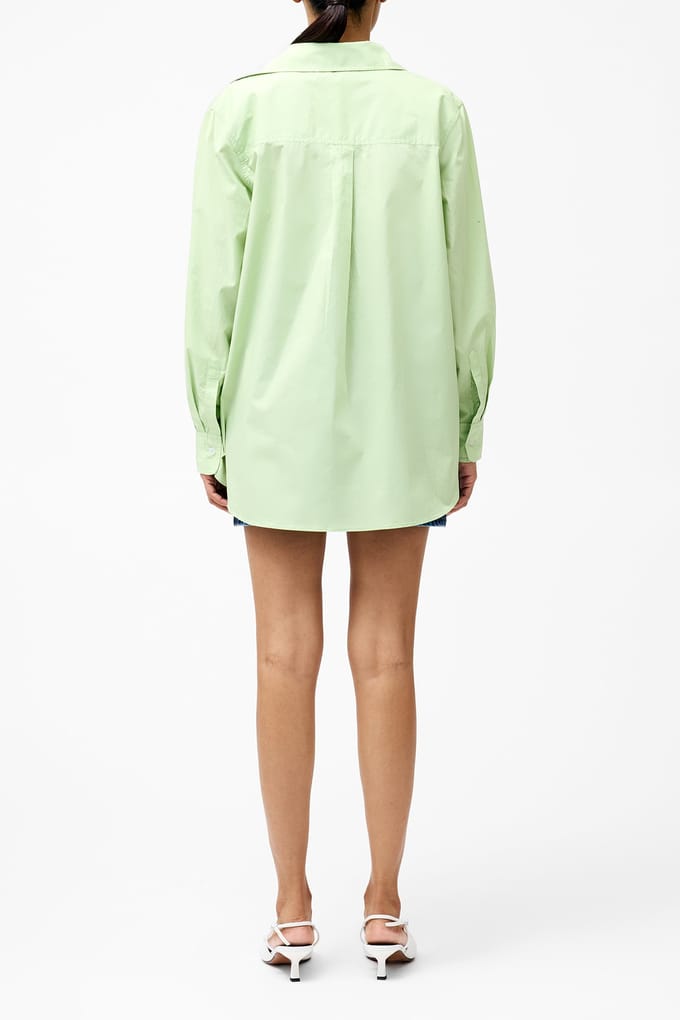 French Connection Cambria Cotton Ls Broderie Shi Apple Green Größe: 12 | Longsleeves Outlet | Damen | Grün